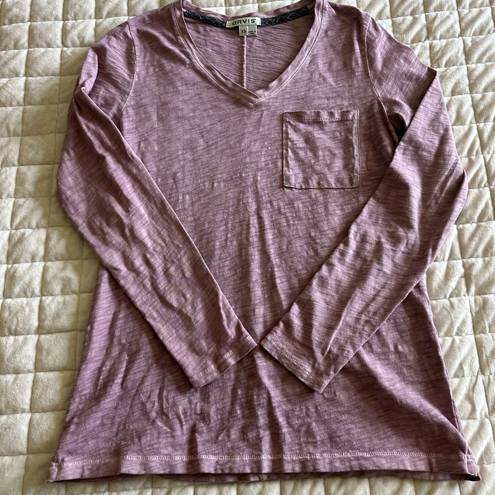 Orvis Women's Mauve Long Sleeve Top